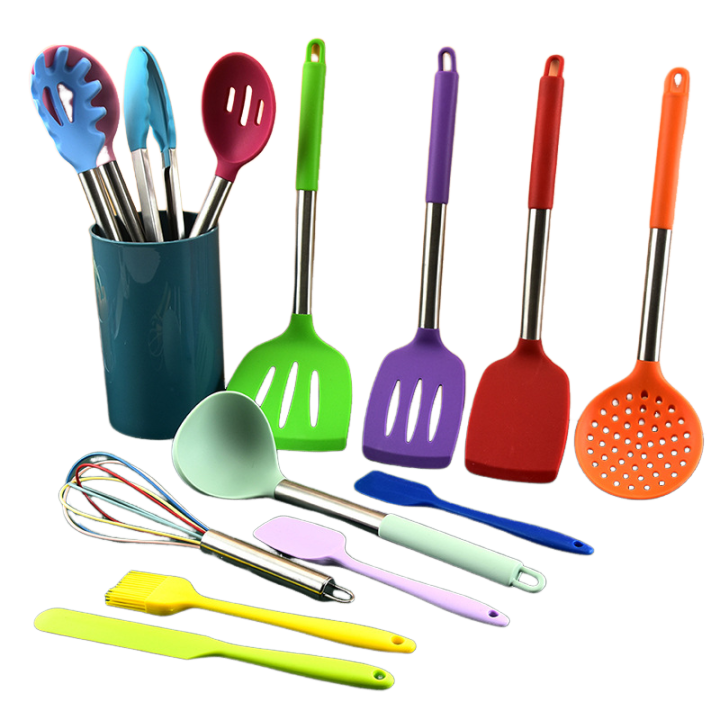 14-Piece Color Silicone Kitchenware Set