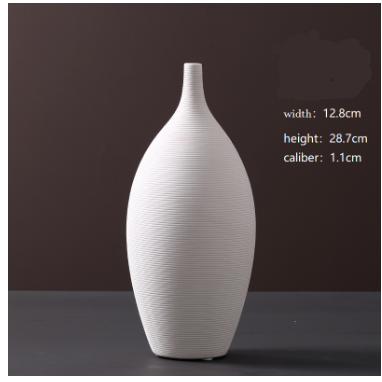 Modern Minimalist White Ceramic Vase