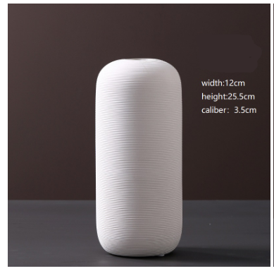 Modern Minimalist White Ceramic Vase