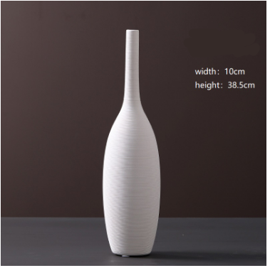 Modern Minimalist White Ceramic Vase