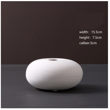 Modern Minimalist White Ceramic Vase