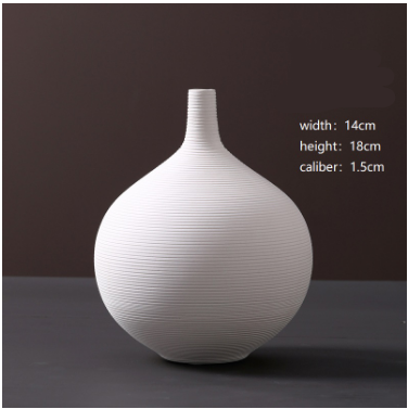 Modern Minimalist White Ceramic Vase