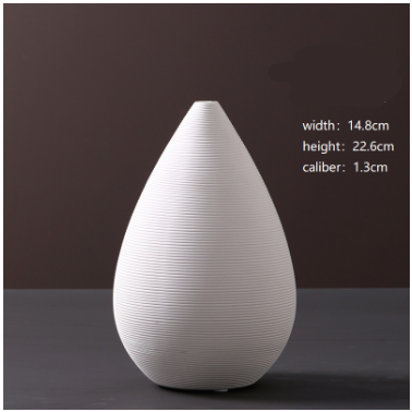 Modern Minimalist White Ceramic Vase