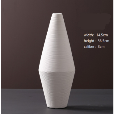 Modern Minimalist White Ceramic Vase