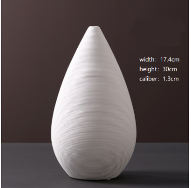 Modern Minimalist White Ceramic Vase