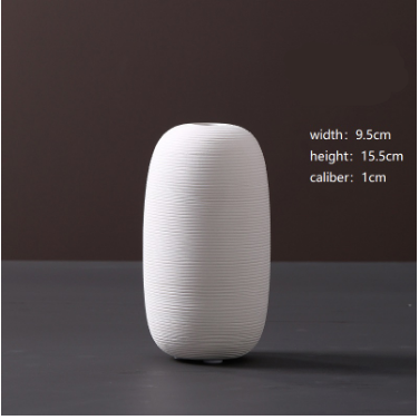 Modern Minimalist White Ceramic Vase