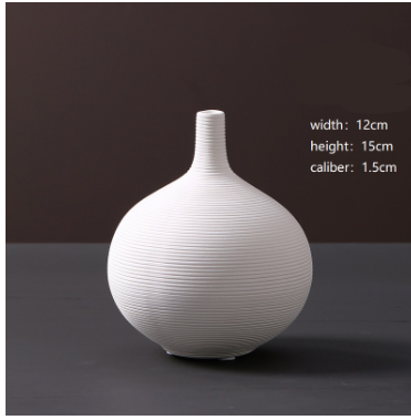 Modern Minimalist White Ceramic Vase