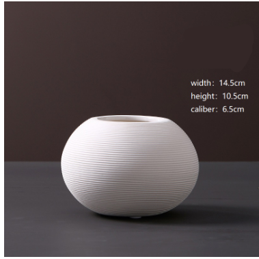 Modern Minimalist White Ceramic Vase