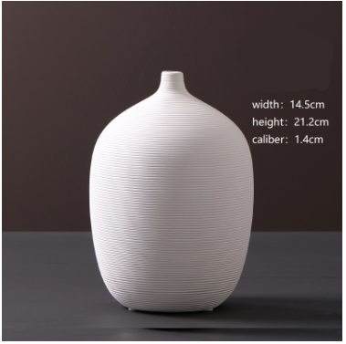 Modern Minimalist White Ceramic Vase