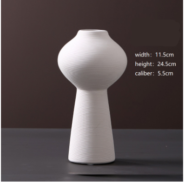 Modern Minimalist White Ceramic Vase