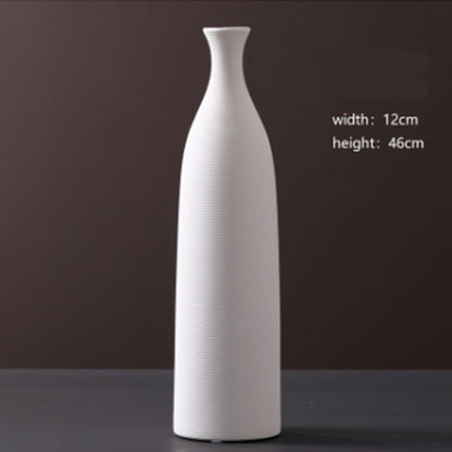 Modern Minimalist White Ceramic Vase