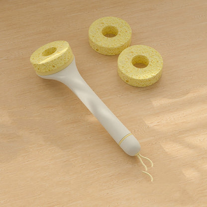 Wood Pulp Sponge Cleaning Brush with Knife